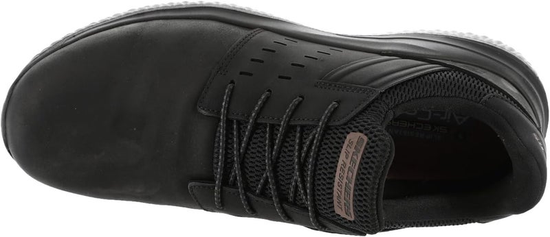 SKECHERS Men's Delson 3.0 SR Bungee Slip-on Work Shoes - Image 3